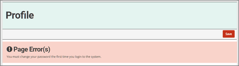 Image showing profile page error example