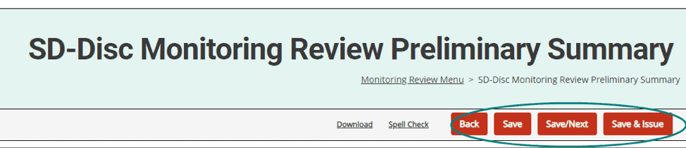 49. Click Save & Issue to: • Issue SLCAPs to districts • Make this form available to district • Make Final Report Worksheet available to complete next.