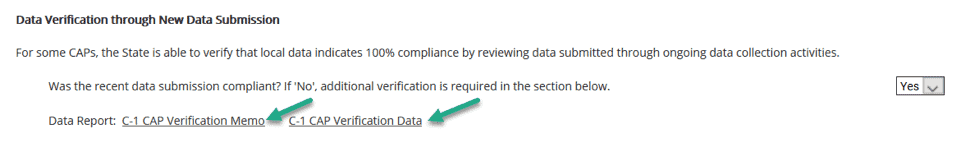 Download and read the CAP Verification Activity Memo and Data available on the CAP Verification Activity page.