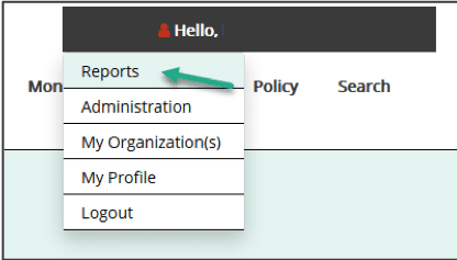 Administrative Reports menu