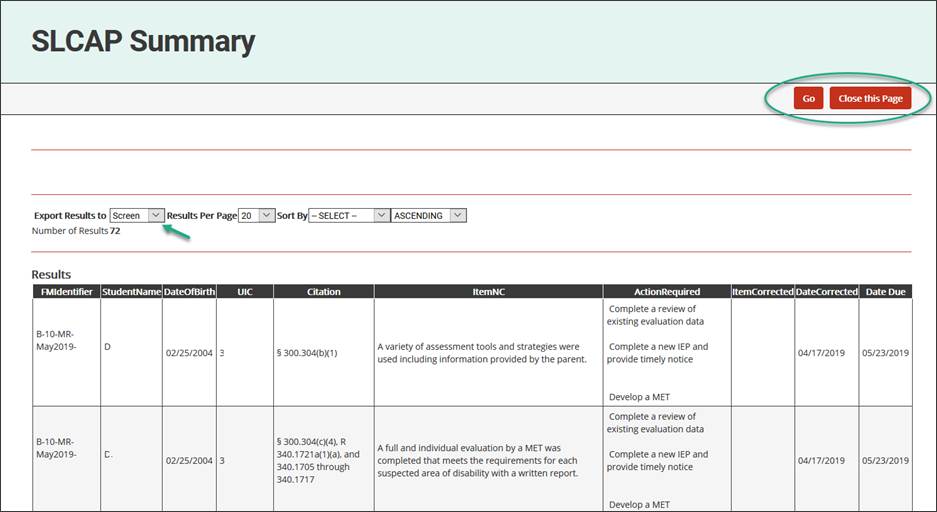 SLCAP Summary