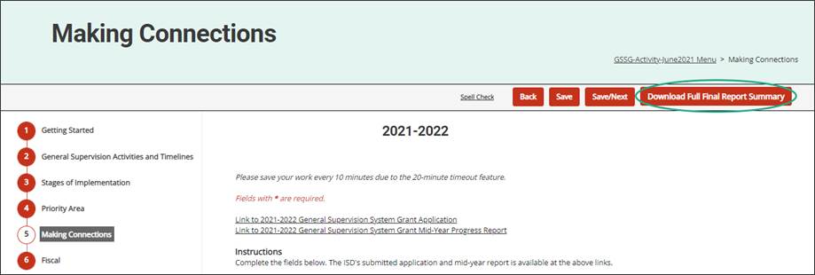 Download Full Final Report Summary Button