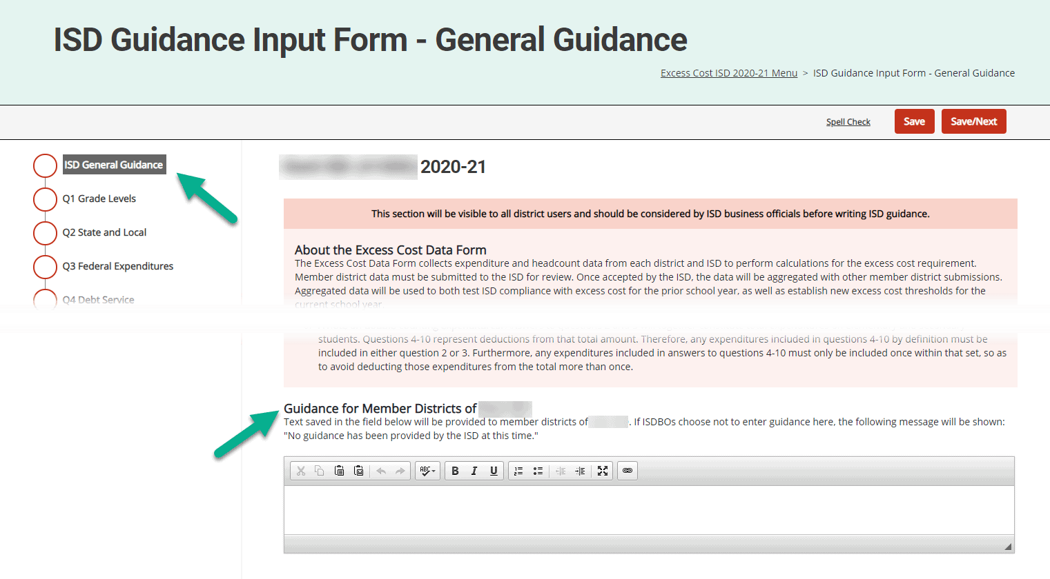 Guidance for Member Districts