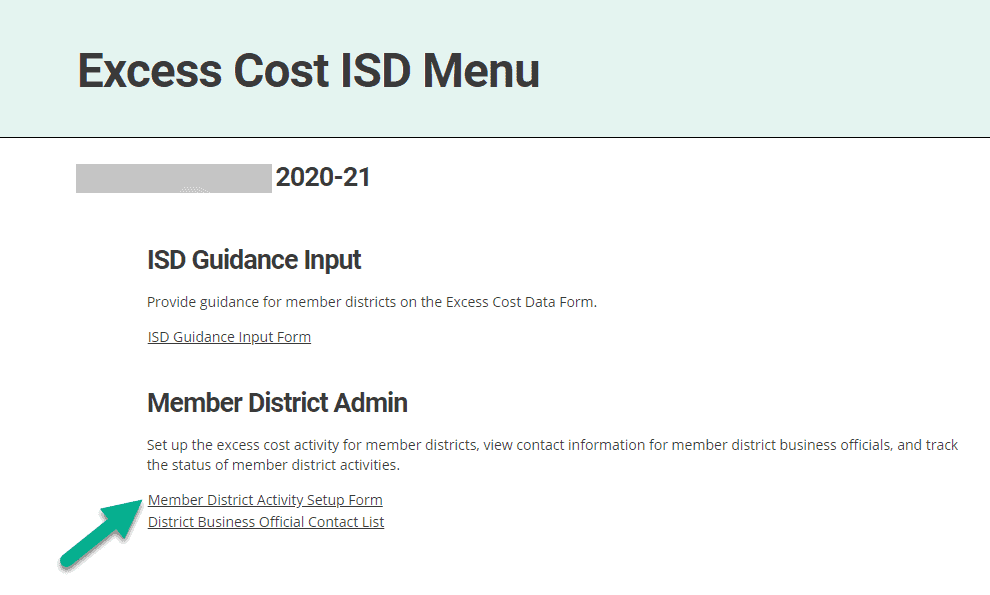 Member District Activity Form link