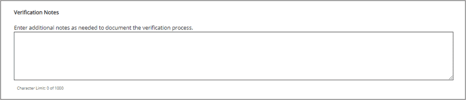 Verification Notes