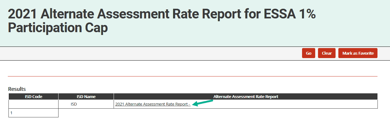 Alt Assess Rate Report Link