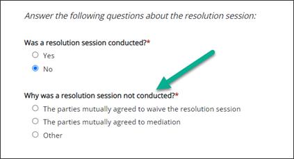 Reason resolution was not conducted