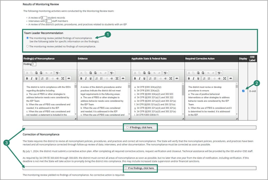 SRR table on Final Report Worksheet shown.